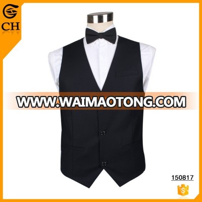 Wholesale Waiter Uniform 100%Polyester Vest For Men