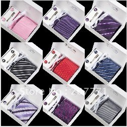 Waterproof 6 Pieces in 1 Set Men Formal Commercial Silk Tie