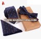 100% Polyester Necktie Handkerchief Bow Ties Set